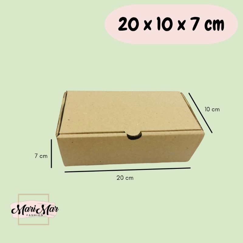 

KARDUS KARTON UK. 20 x 10 x 7 cm Kotak Box Karton Polos -- Die Cut / box hampers / souvenir