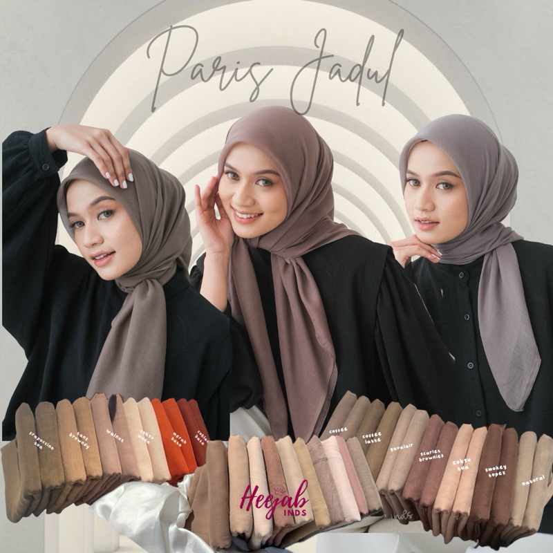 [BUY 5 FREE GIFT] Paris Jadul Premium | Daily Hijab Paris Segiempat Heejab Inds (PART 2)| Hijab Segi