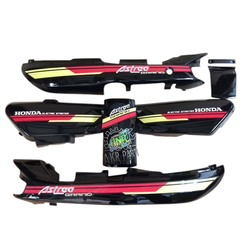 Cover Body honda Astrea Grand Bodi Grand Body honda grand sabit / Body Legenda merah kuning