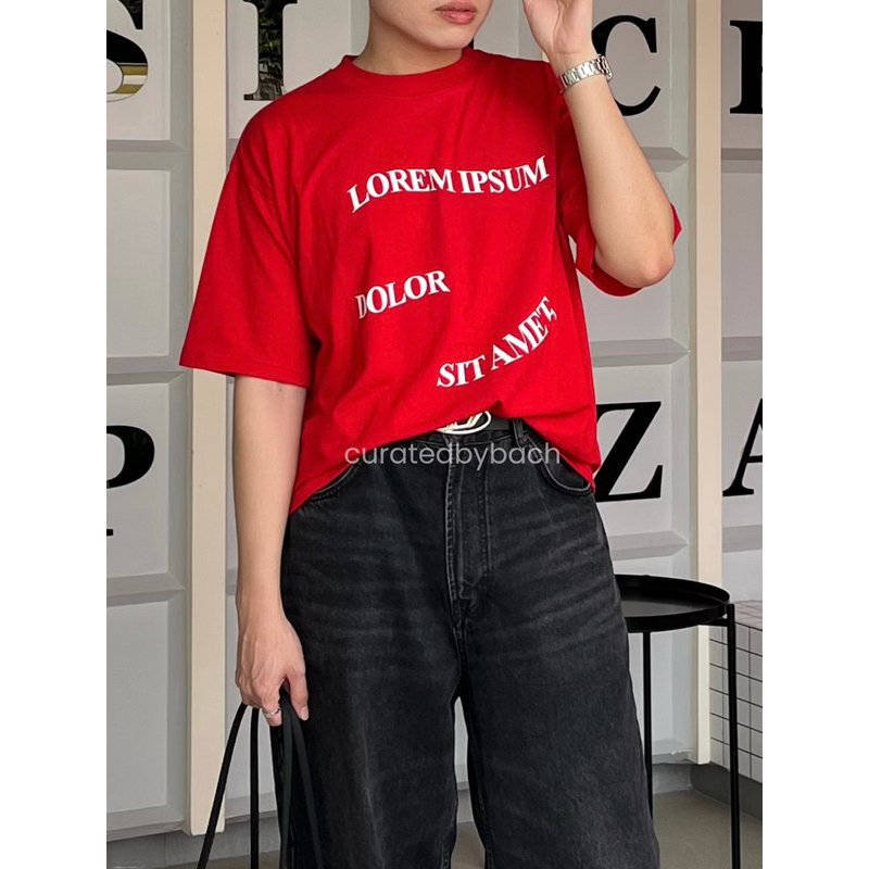 [PRELOVED] Oversized T-shirt “Lorem Ipsum” by Iluthic Studios Kaos Pria Kaos Wanita