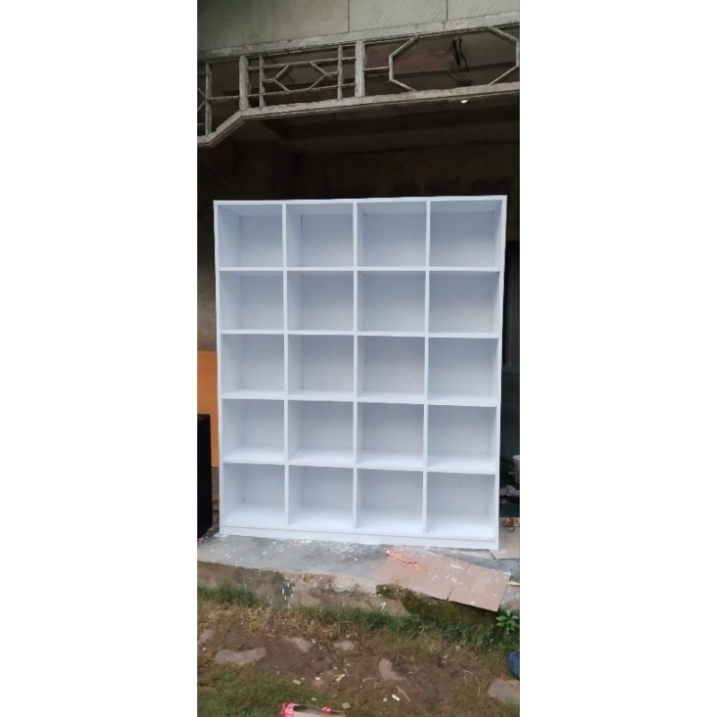 rak susun 20 kotak bahan kayu/ Rak toko sembako/ Rak laundry/ rak buku/ rak pakaian/ rak perpustakaa