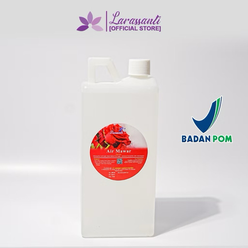 BPOM Rose water 1 liter air mawar pure 100% bisa untuk toner dan micellar water