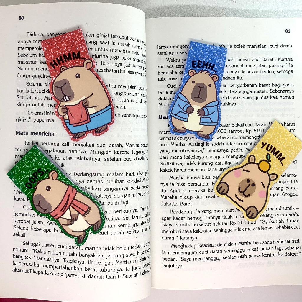 

Pembatas Buku Magnet Gemoy Capybara Series