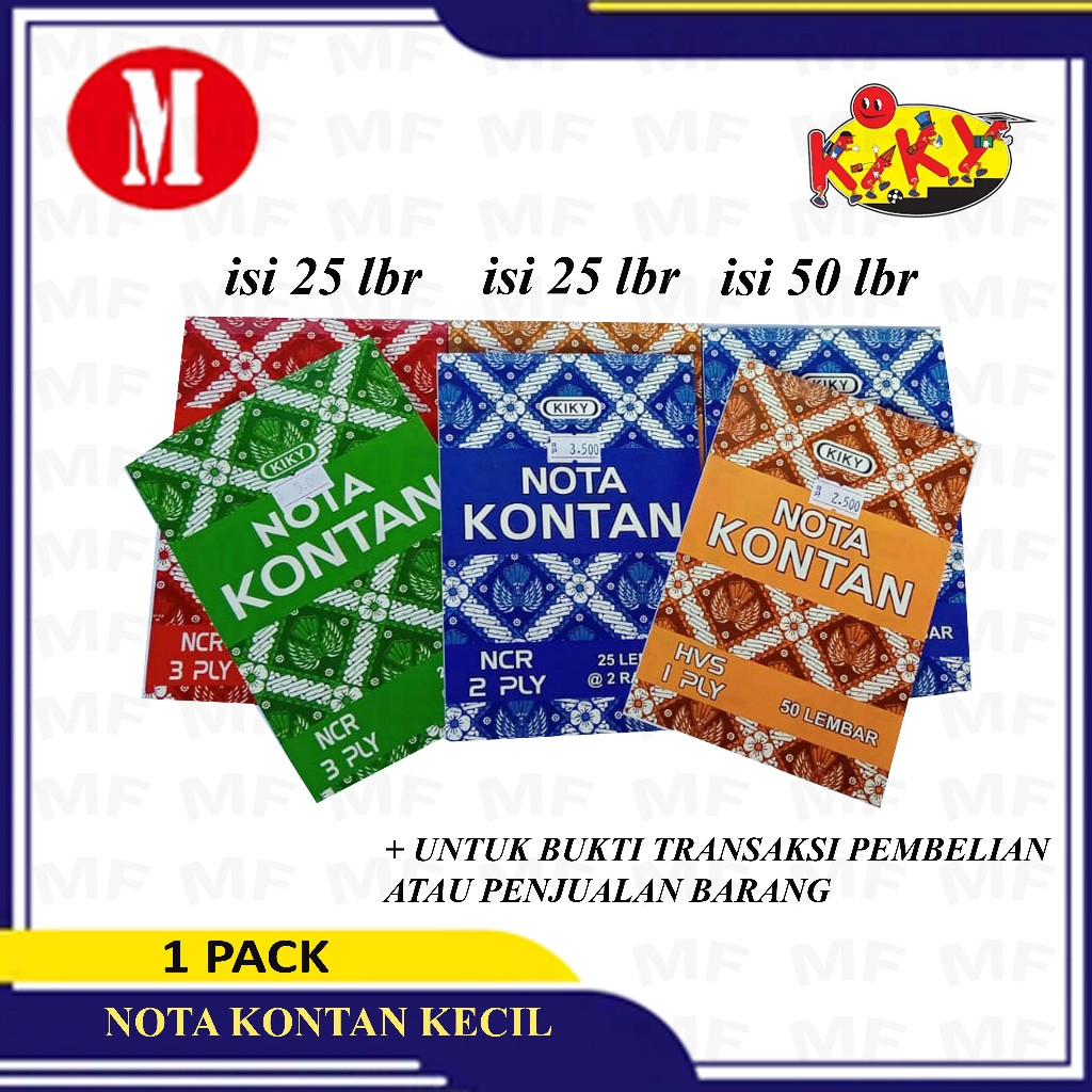 

Nota Kontan Kecil Kiky 1Ply ,2ply,3ply
