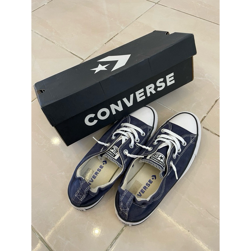 converse canvas navy original preloved size 40 with box
