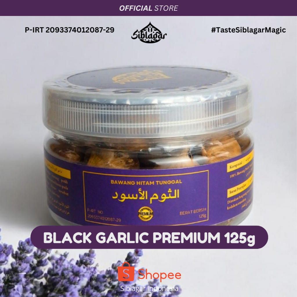 

Bawang Hitam (Black Garlic) - 100% Bawang Tunggal Premium 125 gram by SIBLAGAR
