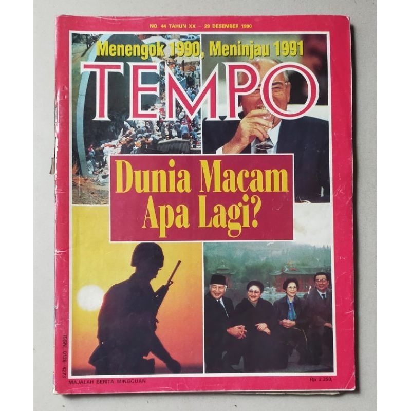 Majalah Tempo 29 Desember 1990 : Kilas Balik 1990 - Gus Dur - Cak Nur - Iwan Fals - Arswendo - Affan
