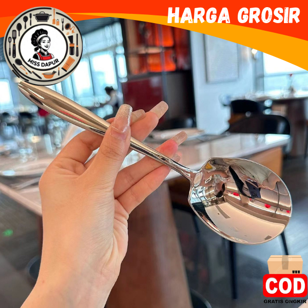 ALAT DAPUR SERBAGUNA CENTONG NASI CENTONG SAYUR SENDOK BESAR KUA BAHAN STAINLESS STEEL 304 H
