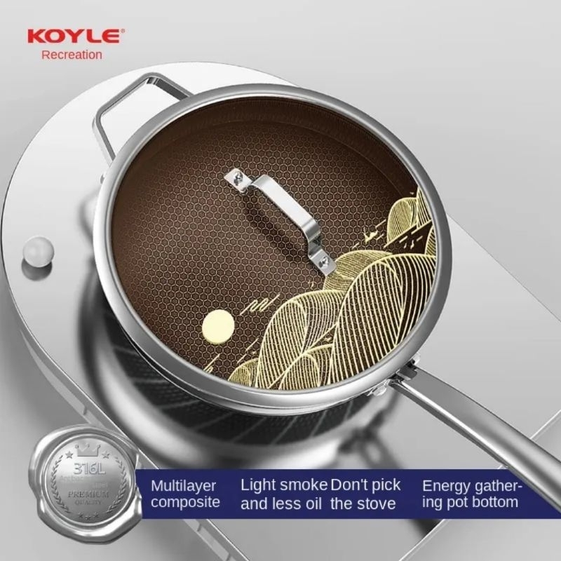 Anekasalim - Wajan Koyle Light wok Anti lengket 30 CM KY20530