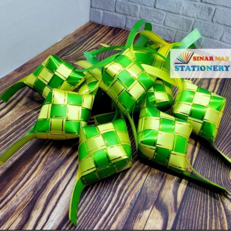 

Hiasan Pita Ketupat Lebaran Aksesoris Parcel Lebaran Idul Fitri (PERSEGI)