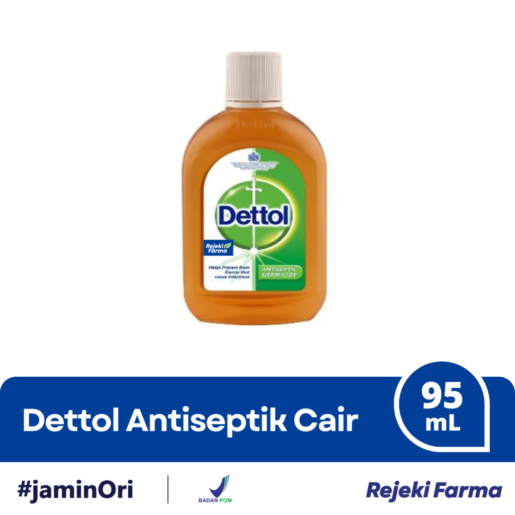 Dettol Antiseptik Cair Botol isi 95 ml / 95ml - Detol Anti Bakteri