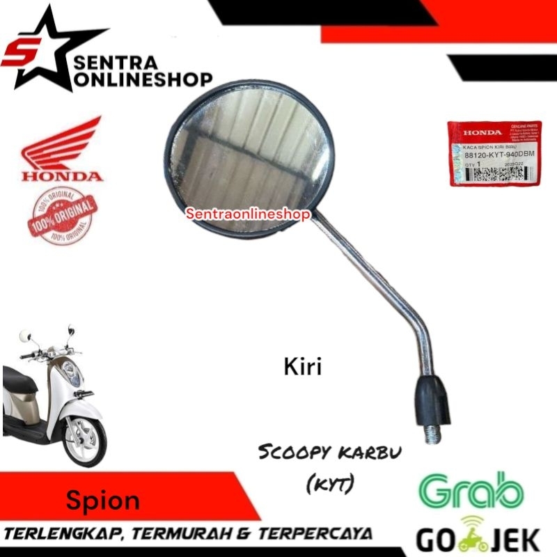 Kaca spion Kanan kiri scoopy karbu biru tua original hgp 88120KYT940DBM