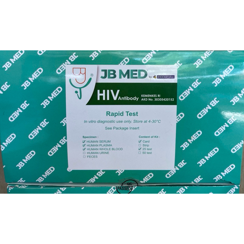 Rapid test Hiv Card Oncoprobe isi 50