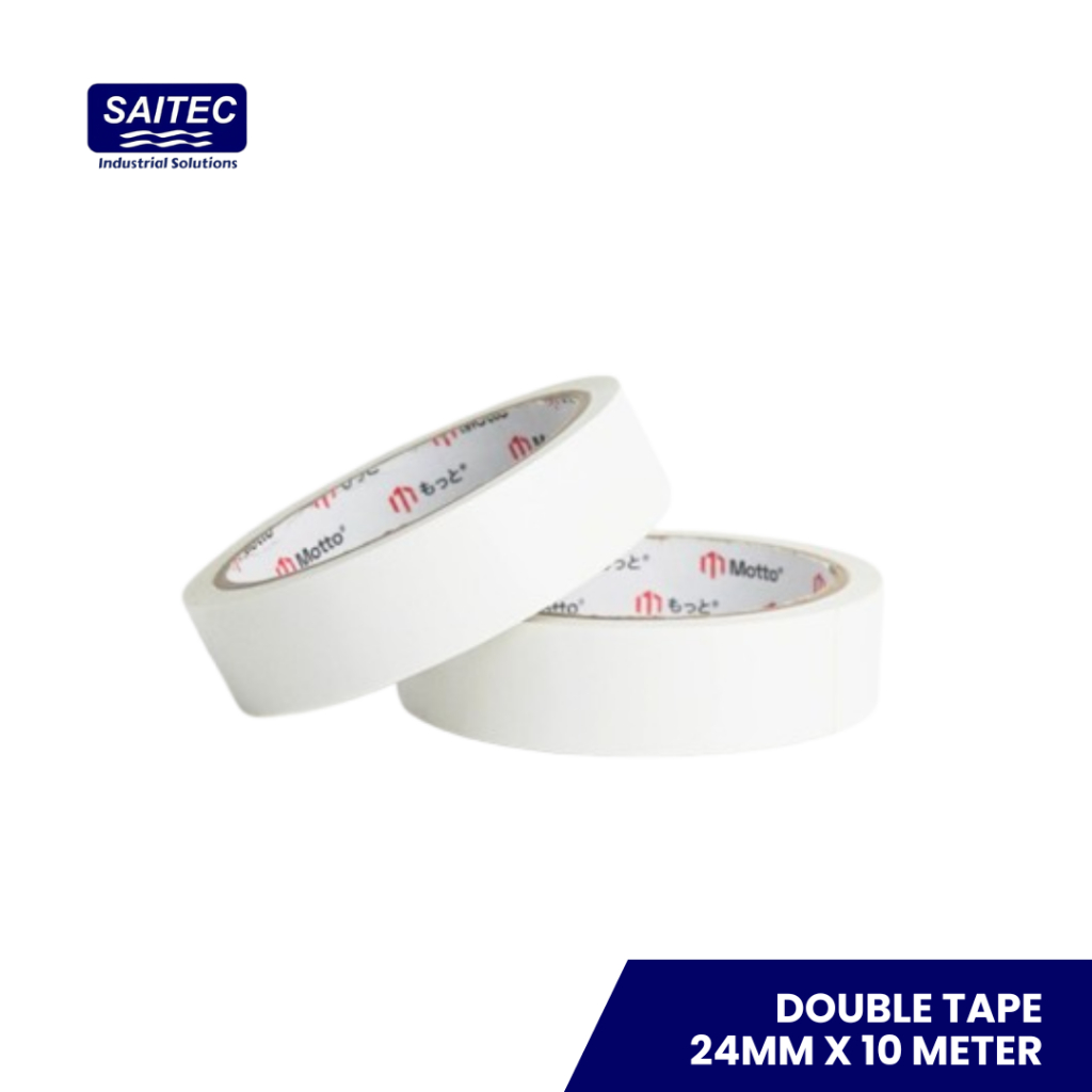 

Double Tape 24 mm x 10 meter - 1 Pcs/Roll (Satuan) - Motto Tape