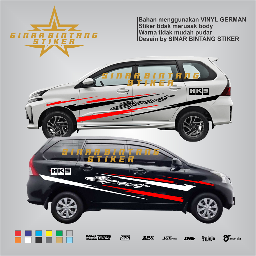 Stiker mobil avanza xenia stiker body samping mobil xenia avanza