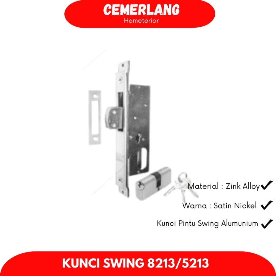 Kunci pintu swing merk Dekson type 8123