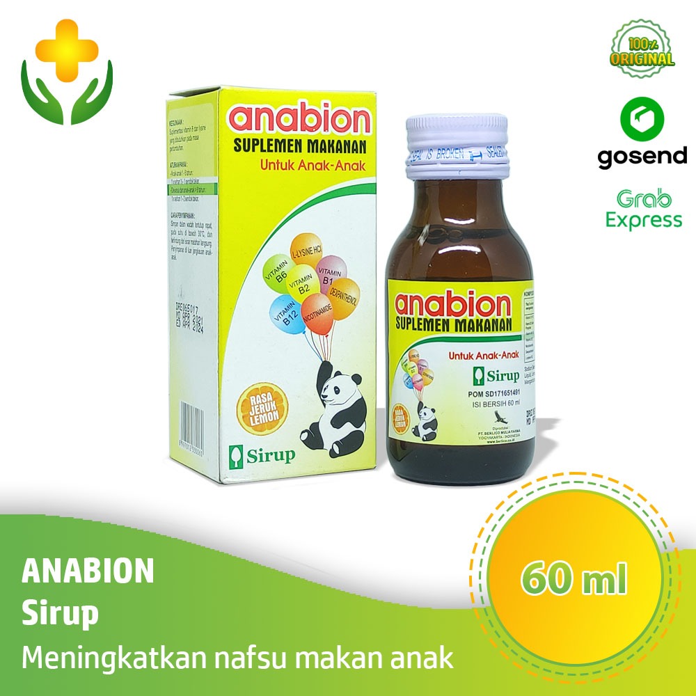 Anabion Sirup 60 ml Vitamin Nafsu Makan Anak Anabion Kuning