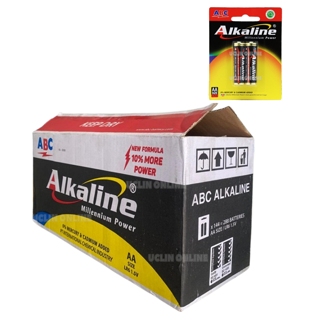 Baterai Alkaline AA LR6 2 Isi 144 Hanger Alkaline Lr6 Aa Baterai Alkaline Aa 2 Isi 144 Hanger Abc Al