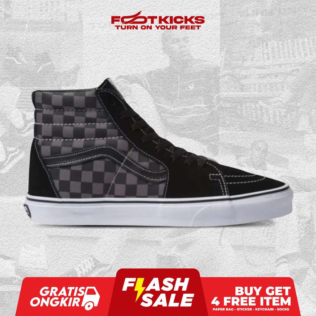 Sk8 Hi Checkerboard Black Pewter