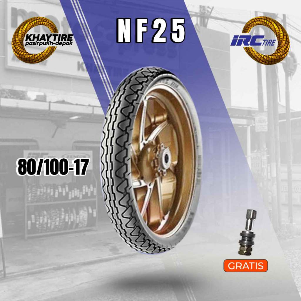 Ban Depan Belakang Motor VERZA - MEGAPRO IRC NF25 80/100 Ring 17 Tubeless