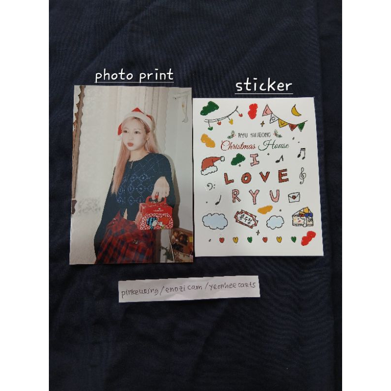 (sharing / satuan) Ryu Sujeong - Christmas House Photopack PC Photocard Polaroid Photofilm Photoprin