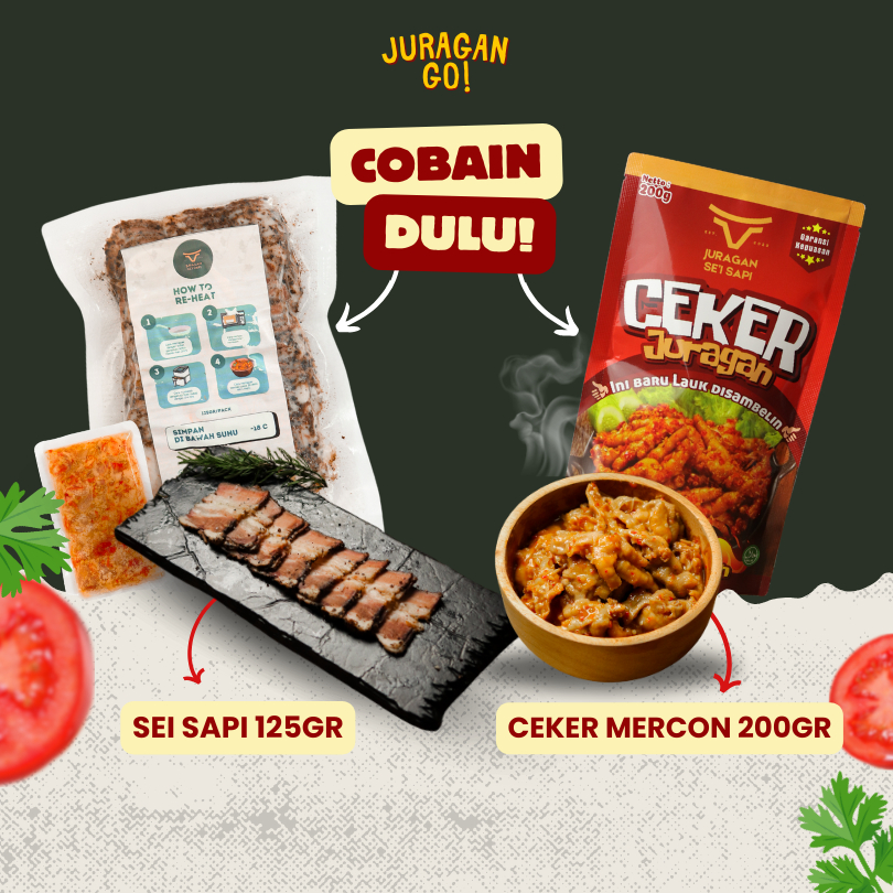 

Bundling SEI SAPI Isi 1 125gr & CEKER MERCON isi 1 200gr Makanan Siap Saji Lauk Pauk Halal - JURAGAN GO!