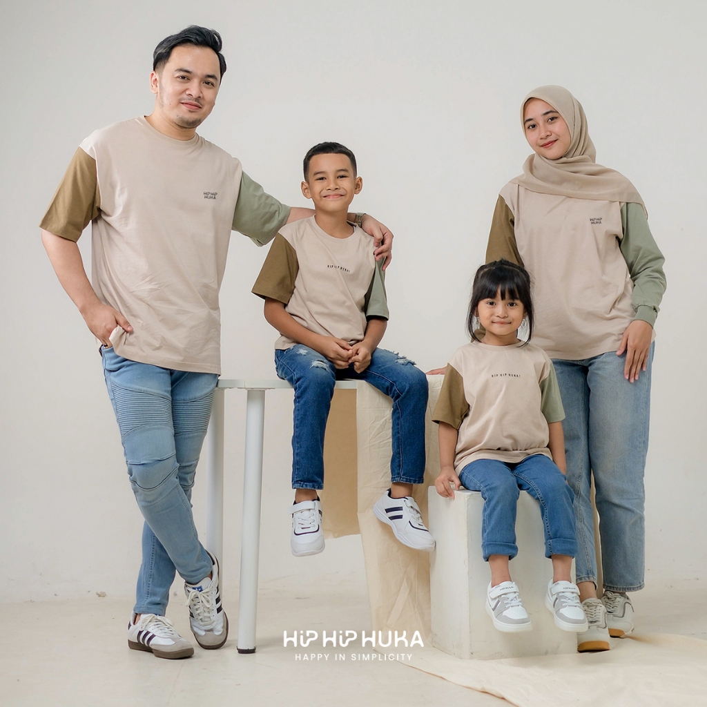HipHipHuka - Baju Kaos Couple Keluarga Ayah Ibu Anak Pasangan Family Set Busui Friendly Senada Akar