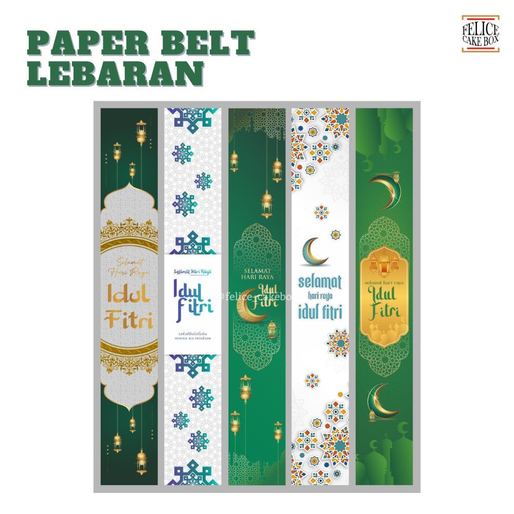 

PAPER BELT LEBARAN 49X5 CM / BELT LEBARAN / BELT IDUP FITRI / KERTAS SELEMPANG LEBARAN / BELT HAMPERS LEBARAN