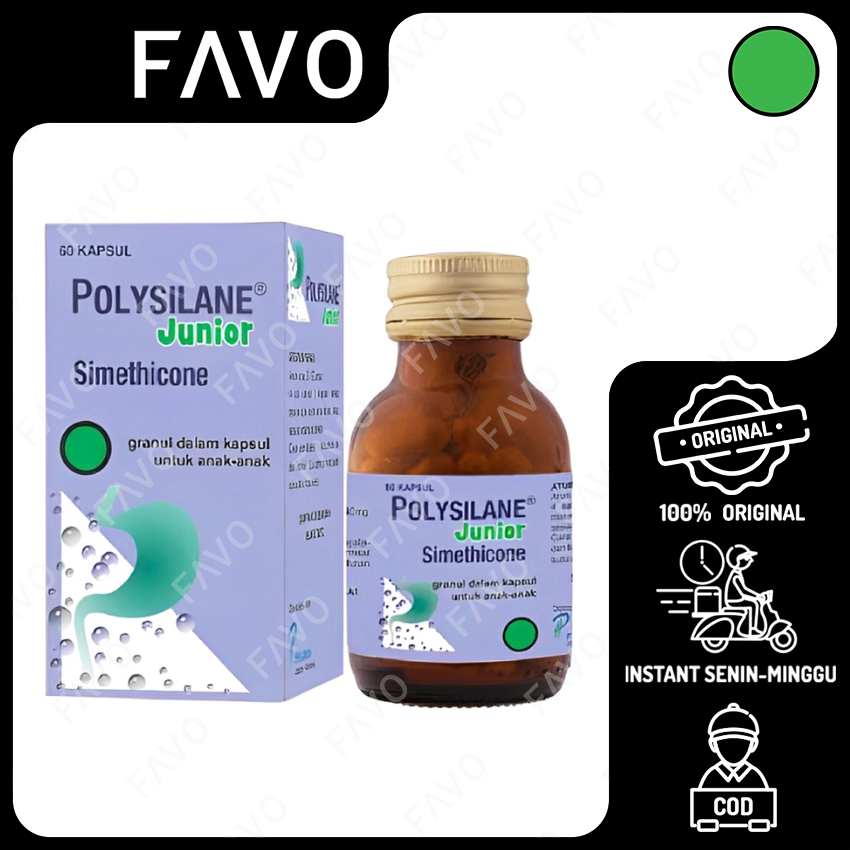Polysilane Junior Obat Maag Anak - 60 Kapsul