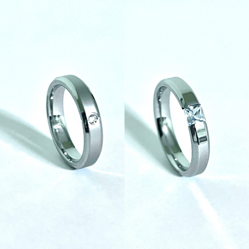 Cincin Titanium Lamaran Tunangan Pria Wanita