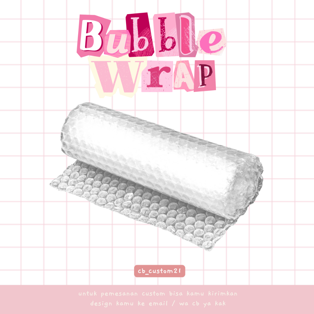 

Bubble Wrap Meteran / Tambahan Pengaman paket / Bubble wrap olshop / Bubbler Meteran
