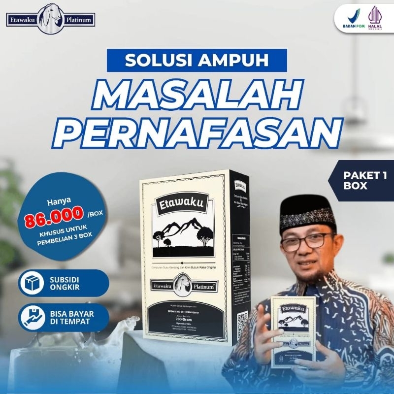 

Promo Paket 1 Box - Etawaku Platinum Susu Etawa Untuk Paru-paru dan Sesak Nafas
