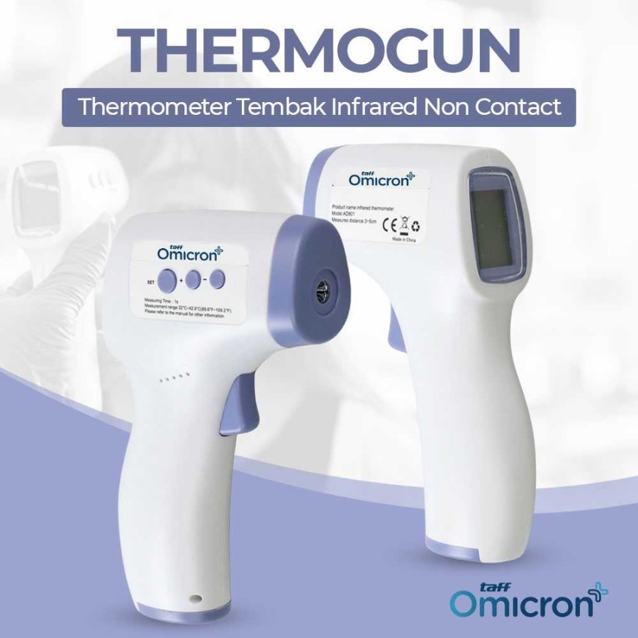Thermogun Thermometer Tembak Infrared Non Contact UX-A-03 Ungu Y4217