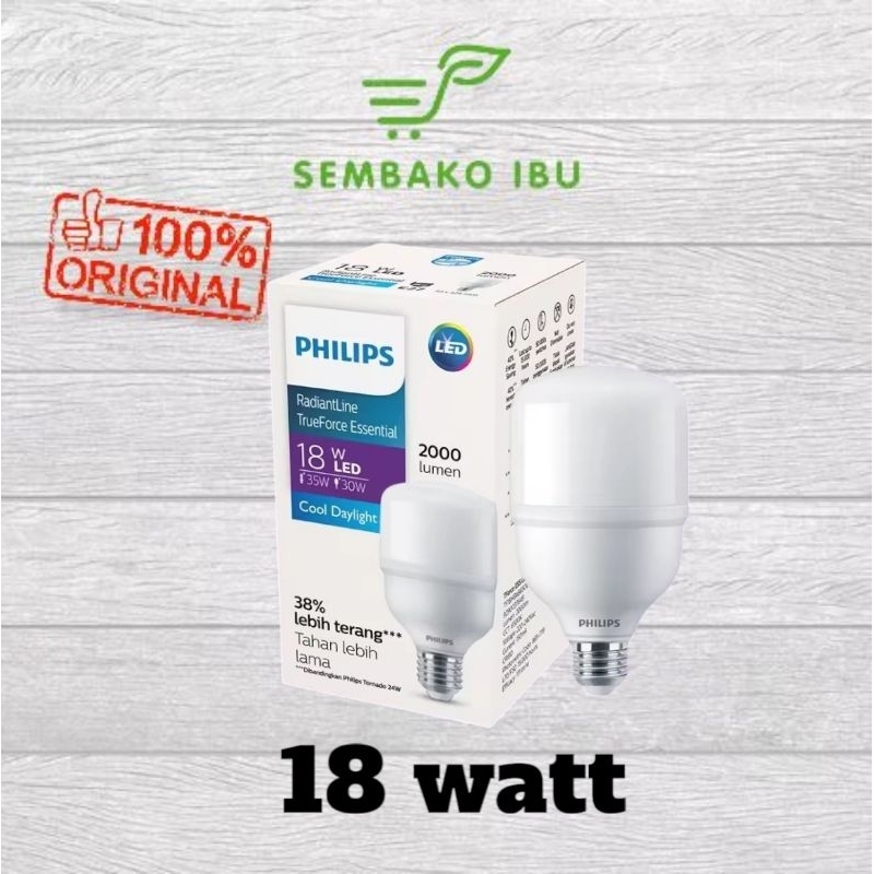lampu philips radiantline trueforce essential 18 W WATT original