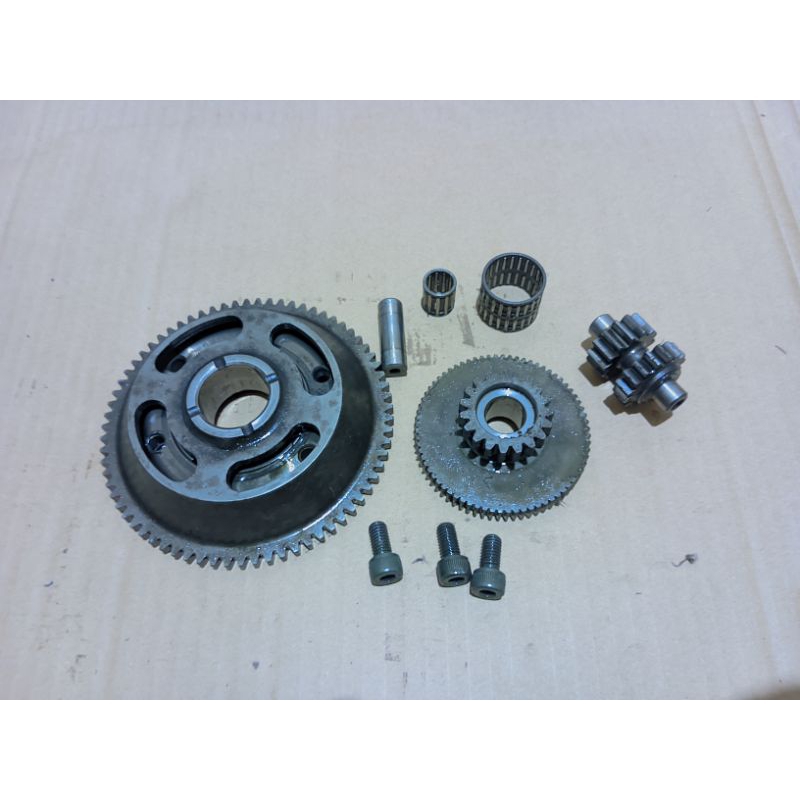 ONE WAY SET GIGI PENGHANTAR DOUBLE STATER YAMAHA SCORPIO 5BP ORIGINAL COPOTAN