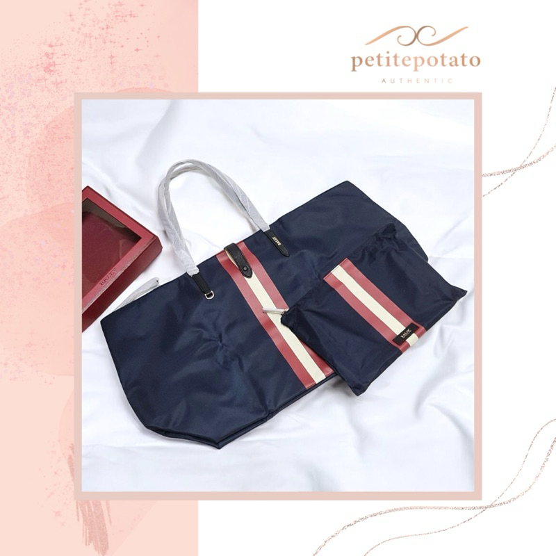 TAS LIPAT BRANDED WANITA BALLY FOLDABLE NYLON TOTE