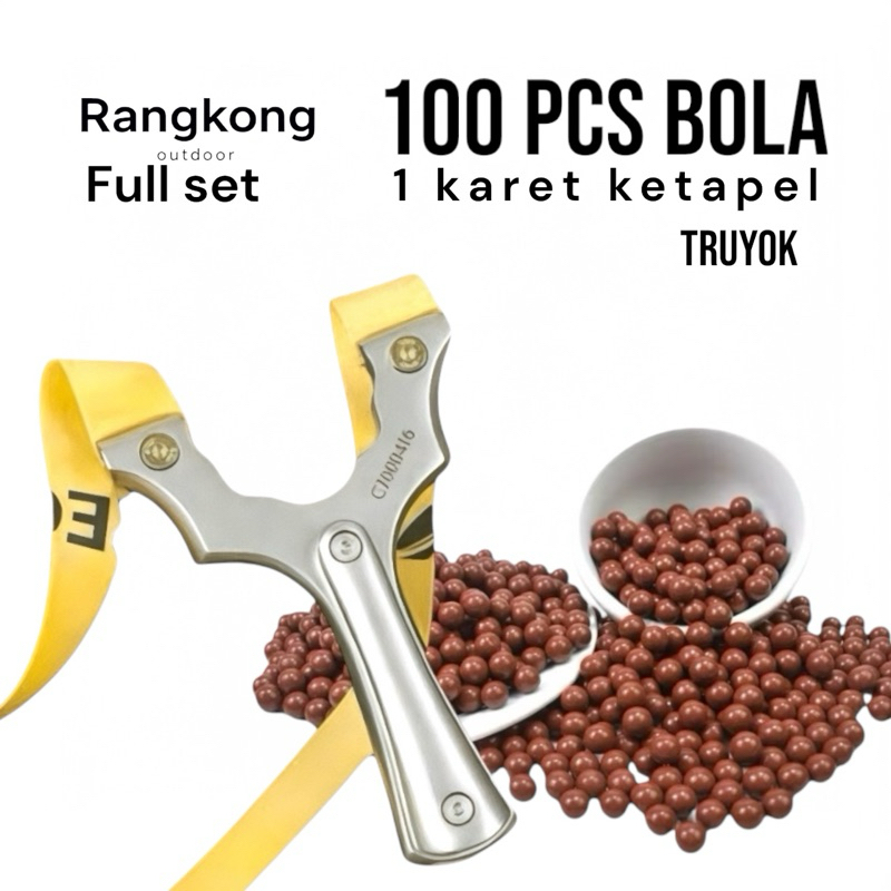 ketapel truyok premium slingshot full set / ketapel full metal olahraga
