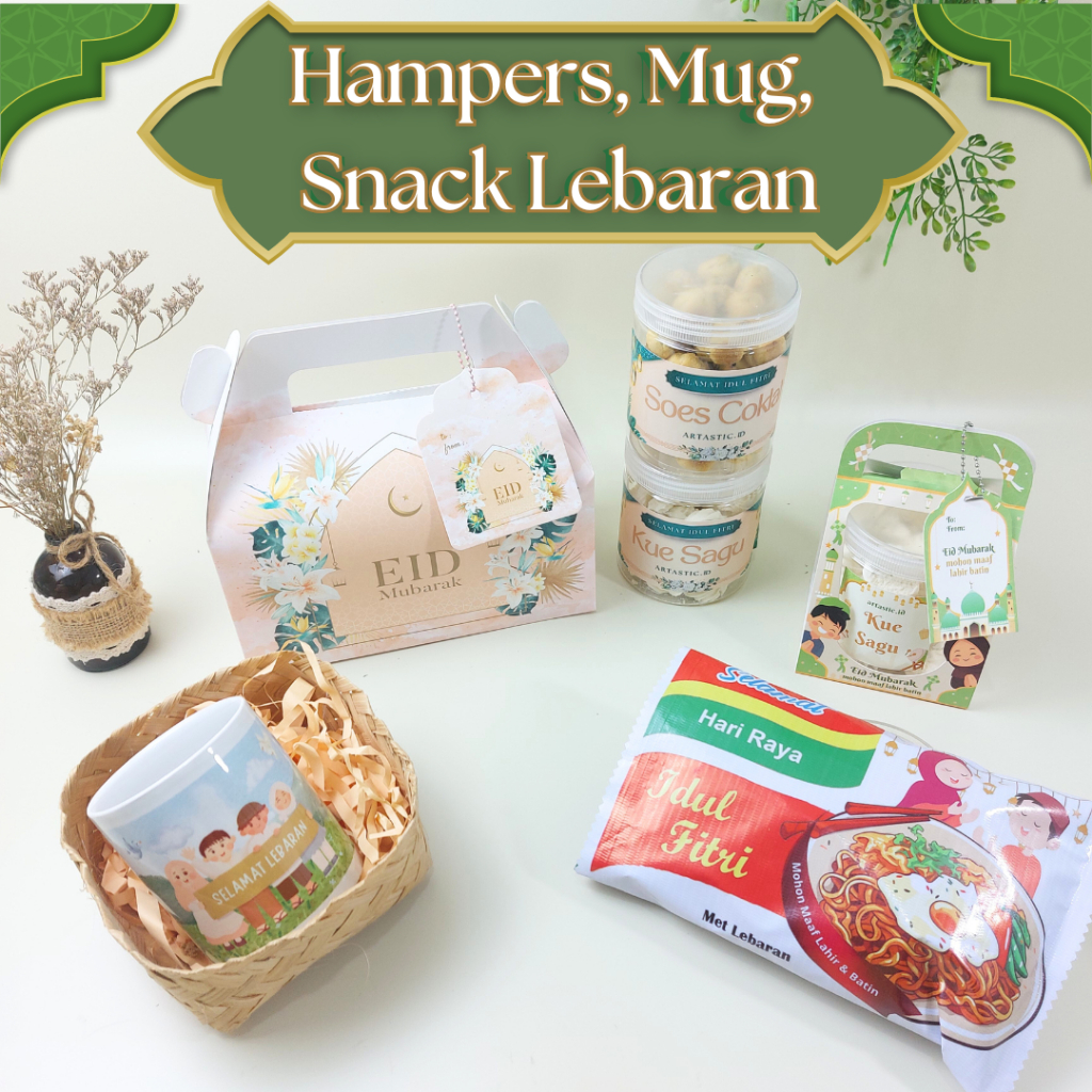 

HAMPERS LEBARAN | HAMPERS LEBARAN ESTETIK | MUG LEBARAN | SNACK LEBARAN | HAMPERS IDUL FITRI