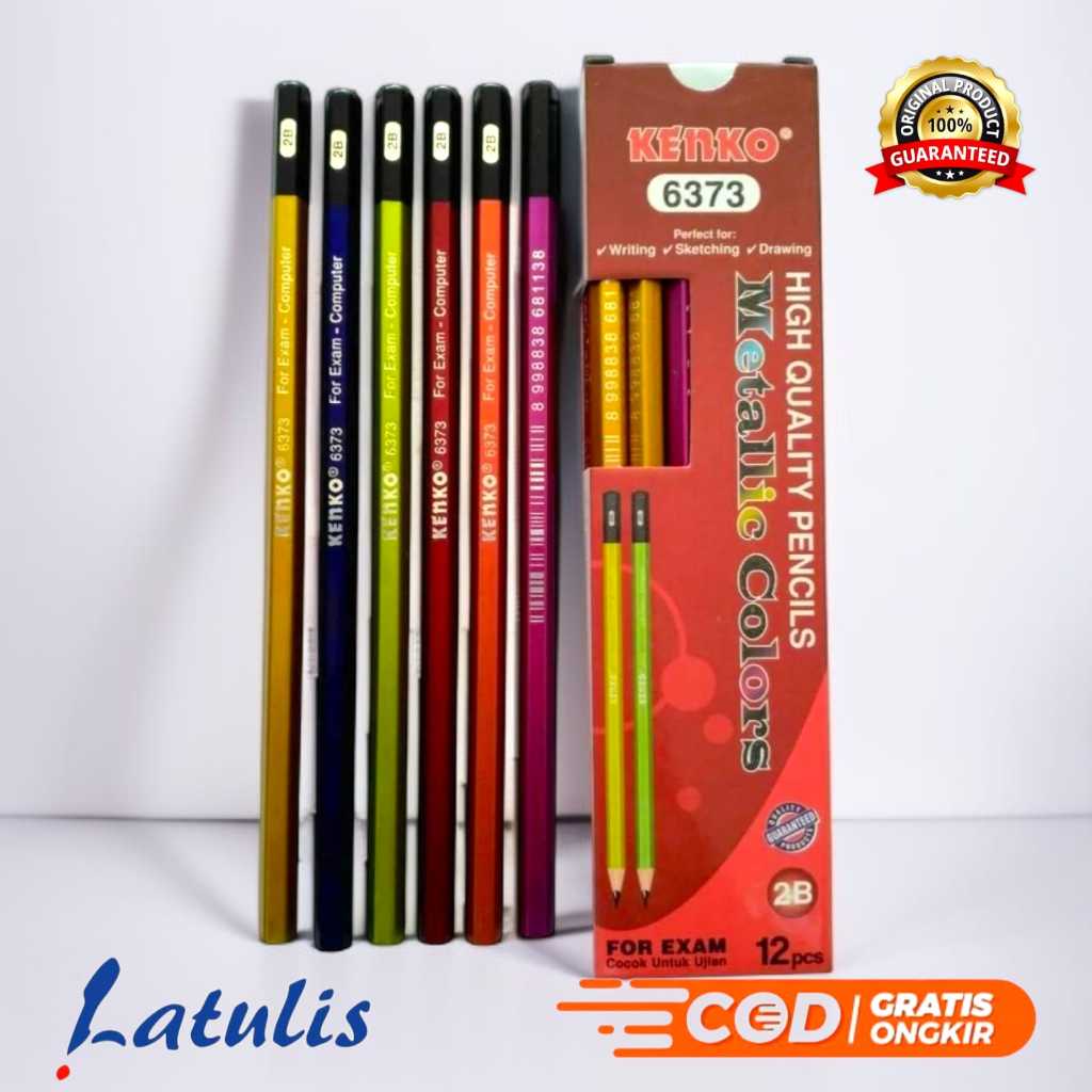 

Pensil Kenko 2B isi 12 6373 Metallic Pensil Kayu Pencil