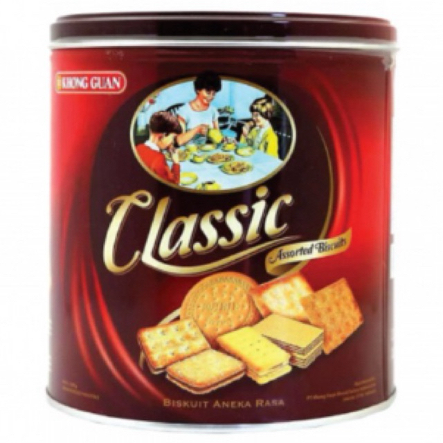KHONG GUAN CLASSIC ASSORTED BISKUIT KALENG 350gr/KHONG GUAN MURAH/BISKUIT KHONG GUAN MURAH