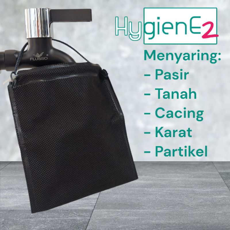 HYGIENEZ Saringan Air Kran Model Tali Gantung Praktis Filter Kain 3 Lapis Mikron Semi Hepa Terbaik K