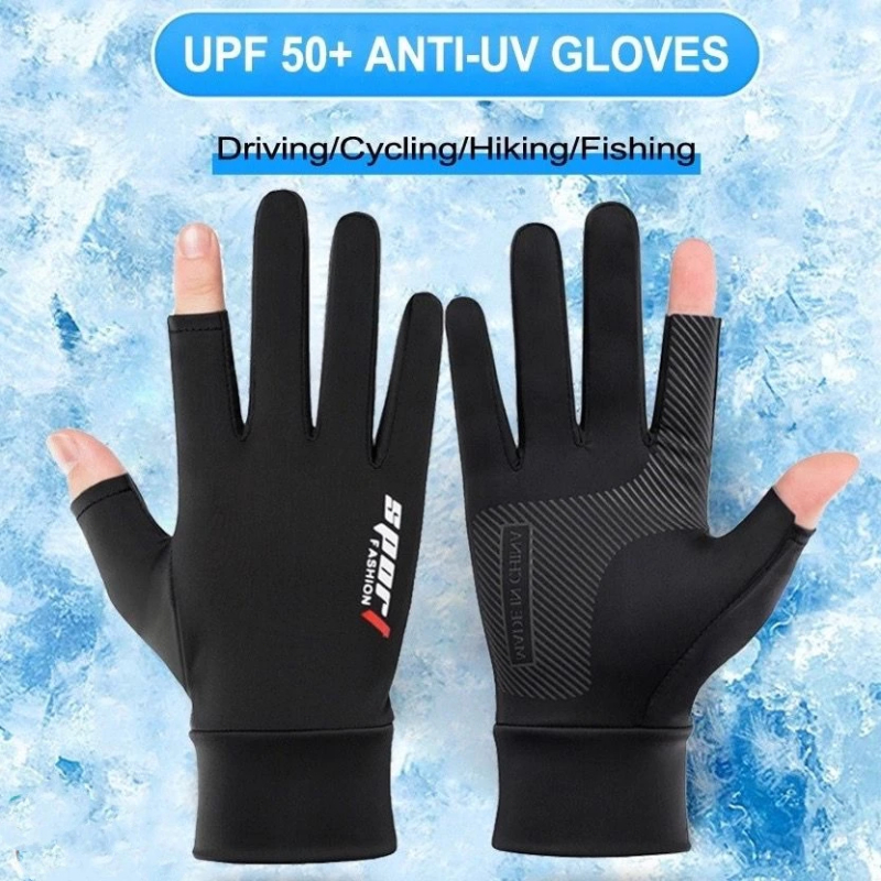 COD Sarung Tangan Motor Sepeda Pria Wanita Ice Silk Gloves Anti Slip Es Sutra Anti Air Touch Screen