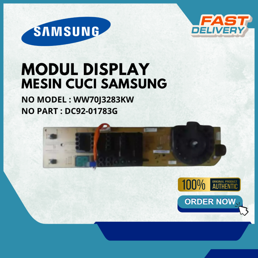 PCB MODUL DISPLAY MESIN CUCI SAMSUNG WW70J3283KW ORIGINAL DC92-01783G