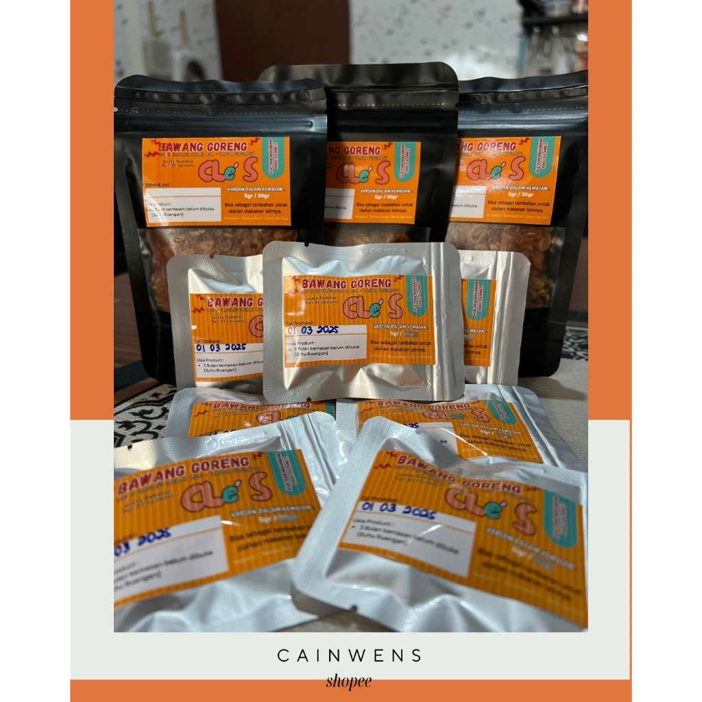 

Bawang Goreng Cles - Bawang Merah Asli, Tanpa Tepung, Tanpa Pengawet