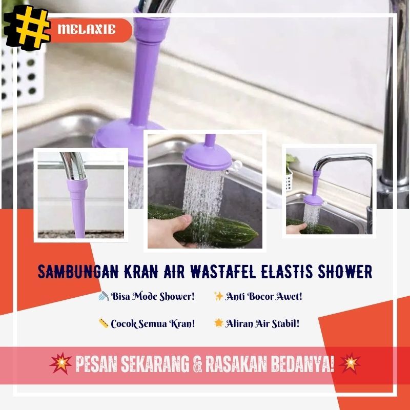 Sambungan Kran Air Wastafel Elastis Shower Kran Dapur Karet