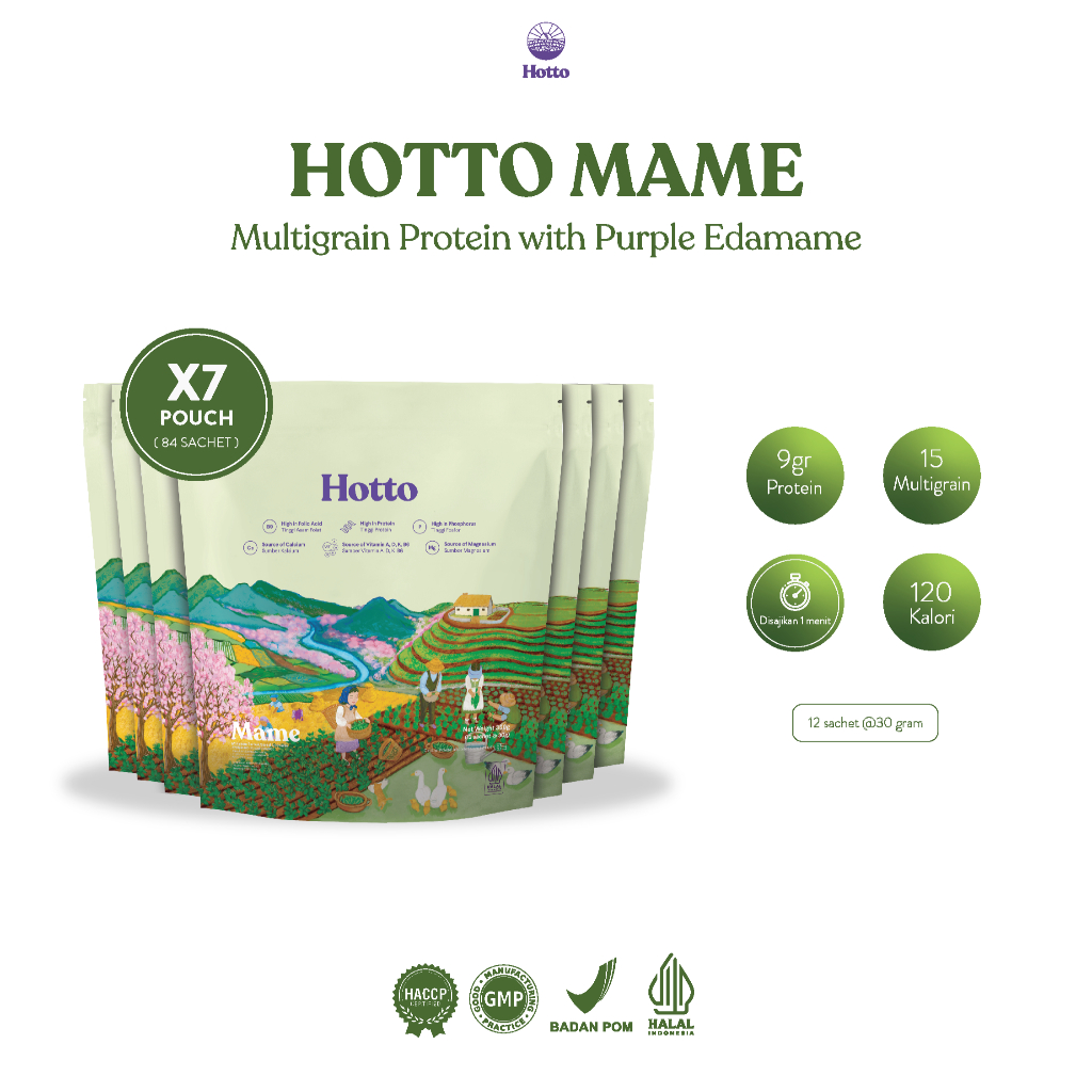 

(7 Pouch) Hotto Mame Multigrain Protein Whey Edamame