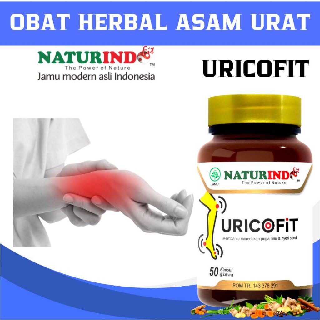 Uricofit Obat Asam Urat Dan Kolesterol Nyeri Sendi Jamu Herbal Asam Urat Rematik Dan Flu Tulang
