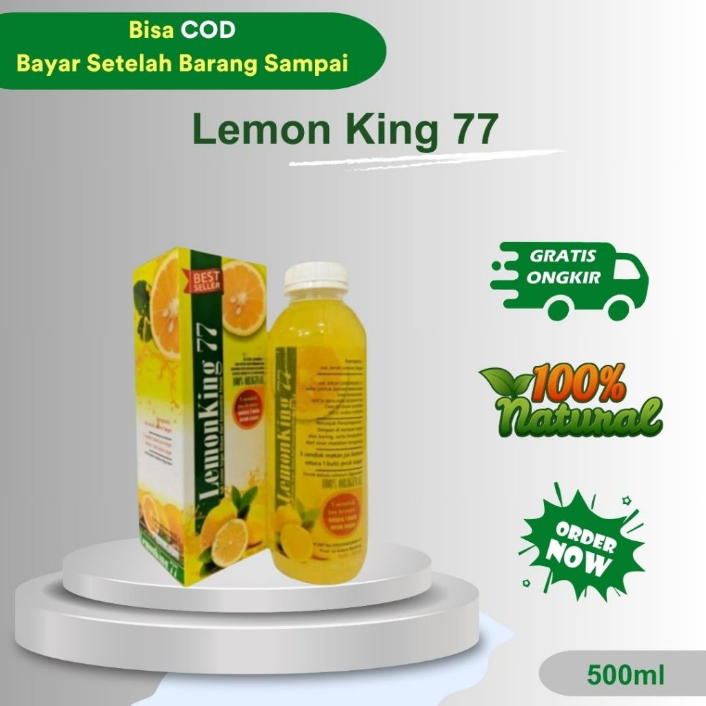 

Lemon King 77 100% Sari Jeruk Lemon Segar Isi 500ml