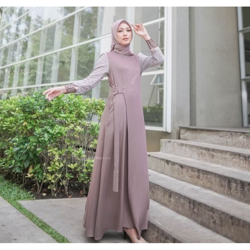 dress lebaran hayna hijab