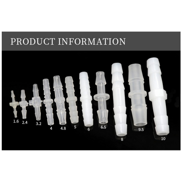 Plastic Hose Joint Connector Selang Silikon Pompa Peristaltik